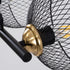 GloboStar® VERONA 00586 Μοντέρνο Κρεμαστό Φωτιστικό Οροφής Τρίφωτο Μαύρο Μεταλλικό Πλέγμα Μ50 x Π28 x Υ20cm - ledmania.gr