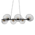 GloboStar® VERONA 00587 Μοντέρνο Κρεμαστό Φωτιστικό Οροφής Πολύφωτο Μαύρο Μεταλλικό Πλέγμα Μ100 x Π28 x Υ20cm - ledmania.gr