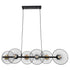 GloboStar® VERONA 00587 Μοντέρνο Κρεμαστό Φωτιστικό Οροφής Πολύφωτο Μαύρο Μεταλλικό Πλέγμα Μ100 x Π28 x Υ20cm - ledmania.gr