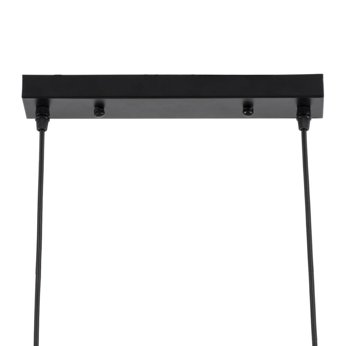 GloboStar® VERONA 00587 Μοντέρνο Κρεμαστό Φωτιστικό Οροφής Πολύφωτο Μαύρο Μεταλλικό Πλέγμα Μ100 x Π28 x Υ20cm - ledmania.gr