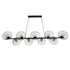 GloboStar® VERONA 00588 Μοντέρνο Κρεμαστό Φωτιστικό Οροφής Πολύφωτο Μαύρο Μεταλλικό Πλέγμα Μ140 x Π28 x Υ20cm - ledmania.gr