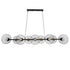 GloboStar® VERONA 00588 Μοντέρνο Κρεμαστό Φωτιστικό Οροφής Πολύφωτο Μαύρο Μεταλλικό Πλέγμα Μ140 x Π28 x Υ20cm - ledmania.gr