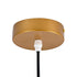 GloboStar® HAMBURG 00590 Μοντέρνο Κρεμαστό Φωτιστικό Οροφής Μονόφωτο Χρυσό Μεταλλικό Γυάλινο Μπάλα Μ20 x Π15 x Υ40cm - ledmania.gr