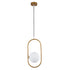 GloboStar® HAMBURG 00590 Μοντέρνο Κρεμαστό Φωτιστικό Οροφής Μονόφωτο Χρυσό Μεταλλικό Γυάλινο Μπάλα Μ20 x Π15 x Υ40cm - ledmania.gr