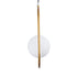 GloboStar® HAMBURG 00590 Μοντέρνο Κρεμαστό Φωτιστικό Οροφής Μονόφωτο Χρυσό Μεταλλικό Γυάλινο Μπάλα Μ20 x Π15 x Υ40cm - ledmania.gr