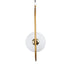 GloboStar® HAMBURG 00590 Μοντέρνο Κρεμαστό Φωτιστικό Οροφής Μονόφωτο Χρυσό Μεταλλικό Γυάλινο Μπάλα Μ20 x Π15 x Υ40cm - ledmania.gr