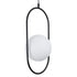 GloboStar® HAMBURG 00591 Μοντέρνο Κρεμαστό Φωτιστικό Οροφής Μονόφωτο Μαύρο Μεταλλικό Γυάλινο Μπάλα Μ25 x Π20 x Υ50cm - ledmania.gr