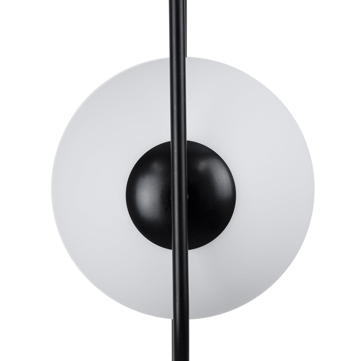 GloboStar® HAMBURG 00591 Μοντέρνο Κρεμαστό Φωτιστικό Οροφής Μονόφωτο Μαύρο Μεταλλικό Γυάλινο Μπάλα Μ25 x Π20 x Υ50cm - ledmania.gr