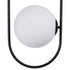 GloboStar® HAMBURG 00591 Μοντέρνο Κρεμαστό Φωτιστικό Οροφής Μονόφωτο Μαύρο Μεταλλικό Γυάλινο Μπάλα Μ25 x Π20 x Υ50cm - ledmania.gr