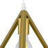 GloboStar® TRIANGLE 00610 Μοντέρνο Κρεμαστό Φωτιστικό Οροφής Πολύφωτο Χρυσό Μεταλλικό Πλέγμα Μ170 x Π22 x Y130cm - ledmania.gr