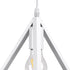 TRIANGLE 00617 Μοντέρνο Κρεμαστό Φωτιστικό Οροφής Τρίφωτο Λευκό Μεταλλικό Πλέγμα Φ49 x Y130cm - ledmania.gr