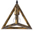 GloboStar® TRIANGLE 00624 Μοντέρνο Κρεμαστό Φωτιστικό Οροφής Τρίφωτο Μπρούτζινο Μεταλλικό Πλέγμα Μ70 x Π22 x Y130cm - ledmania.gr