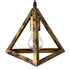 GloboStar® TRIANGLE 00624 Μοντέρνο Κρεμαστό Φωτιστικό Οροφής Τρίφωτο Μπρούτζινο Μεταλλικό Πλέγμα Μ70 x Π22 x Y130cm - ledmania.gr