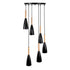 GloboStar® DILLON 00628 Μοντέρνο Κρεμαστό Φωτιστικό Οροφής Πολύφωτο Μαύρο Μεταλλικό Πλέγμα Φ52 x Υ130cm - ledmania.gr