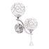 GloboStar® CANTER 00635 Μοντέρνο Φωτιστικό Τοίχου Απλίκα Δίφωτο Μεταλλικό με Διάφανο Γυαλί Μ32 x Π15 x Υ40cm - ledmania.gr