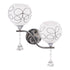 GloboStar® CANTER 00635 Μοντέρνο Φωτιστικό Τοίχου Απλίκα Δίφωτο Μεταλλικό με Διάφανο Γυαλί Μ32 x Π15 x Υ40cm - ledmania.gr