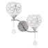 GloboStar® CANTER 00635 Μοντέρνο Φωτιστικό Τοίχου Απλίκα Δίφωτο Μεταλλικό με Διάφανο Γυαλί Μ32 x Π15 x Υ40cm - ledmania.gr