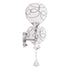 GloboStar® CANTER 00635 Μοντέρνο Φωτιστικό Τοίχου Απλίκα Δίφωτο Μεταλλικό με Διάφανο Γυαλί Μ32 x Π15 x Υ40cm - ledmania.gr
