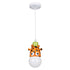 GloboStar® GIRAFFE 00638 Μοντέρνο Κρεμαστό Παιδικό Φωτιστικό Οροφής Μονόφωτο Λευκό Πράσινο Πορτοκαλί Μαύρο Μεταλλικό Μ12 x Π10.5 x Υ13.5cm - ledmania.gr