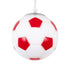 GloboStar® FOOTBALL 00642 Μοντέρνο Κρεμαστό Παιδικό Φωτιστικό Οροφής Μονόφωτο Κόκκινο Λευκό Γυάλινο Φ15 x Υ18cm - ledmania.gr