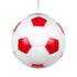 GloboStar® FOOTBALL 00642 Μοντέρνο Κρεμαστό Παιδικό Φωτιστικό Οροφής Μονόφωτο Κόκκινο Λευκό Γυάλινο Φ15 x Υ18cm - ledmania.gr