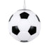 GloboStar® FOOTBALL 00643 Μοντέρνο Κρεμαστό Παιδικό Φωτιστικό Οροφής Μονόφωτο Μαύρο Λευκό Γυάλινο Φ15 x Υ18cm - ledmania.gr