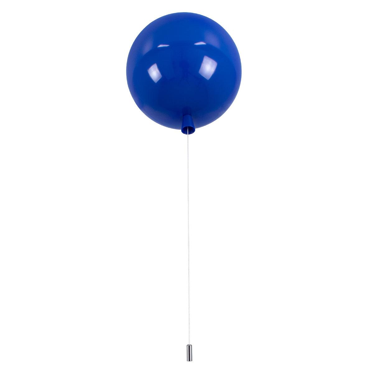 GloboStar® BALLOON 00654 Μοντέρνο Παιδικό Φωτιστικό Οροφής Μονόφωτο Μπλε Πλαστικό Μπάλα Φ30 x Υ33cm - ledmania.gr