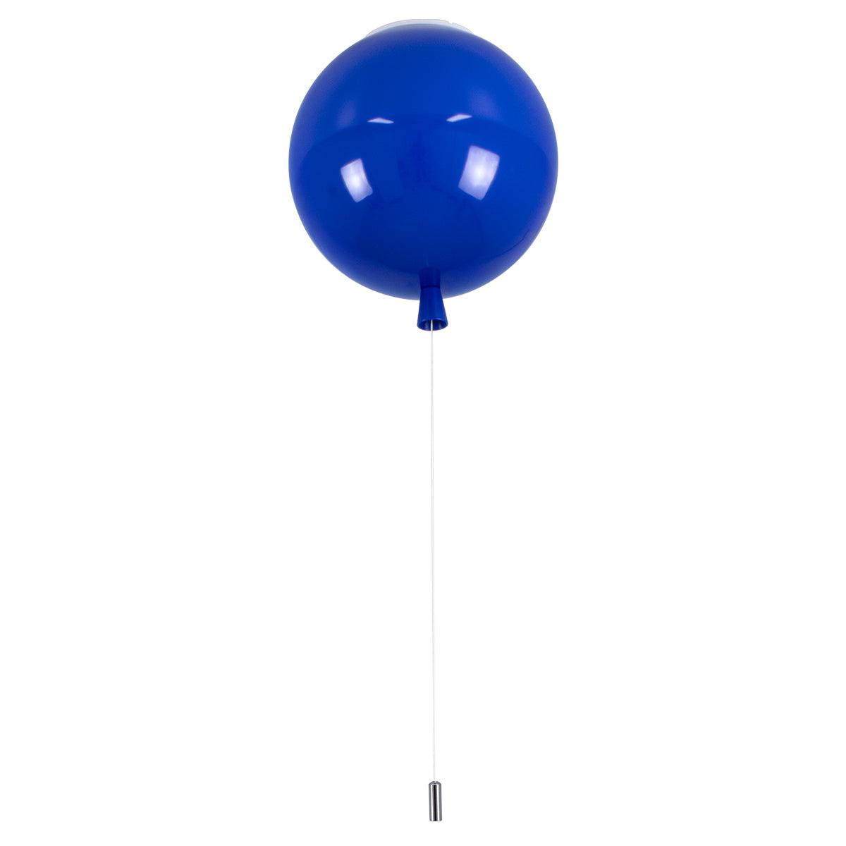 GloboStar® BALLOON 00654 Μοντέρνο Παιδικό Φωτιστικό Οροφής Μονόφωτο Μπλε Πλαστικό Μπάλα Φ30 x Υ33cm - ledmania.gr