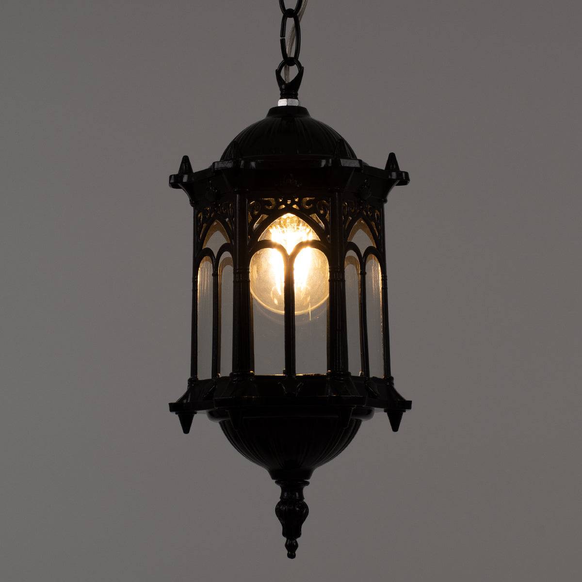 GloboStar® DARCY 00655 Vintage Κρεμαστό Φωτιστικό Οροφής Μονόφωτο Μαύρο Μεταλλικό Πλέγμα Φ15.5 x Y32.5cm - ledmania.gr