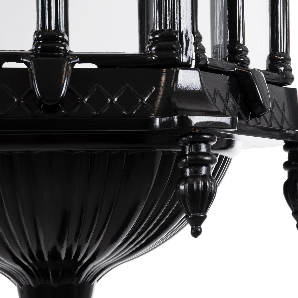 GloboStar® DARCY 00672 Vintage Κρεμαστό Φωτιστικό Οροφής Μονόφωτο 1 x E27 Μαύρο Μεταλλικό Φανάρι Πλέγμα Φ35 x Υ61cm - ledmania.gr