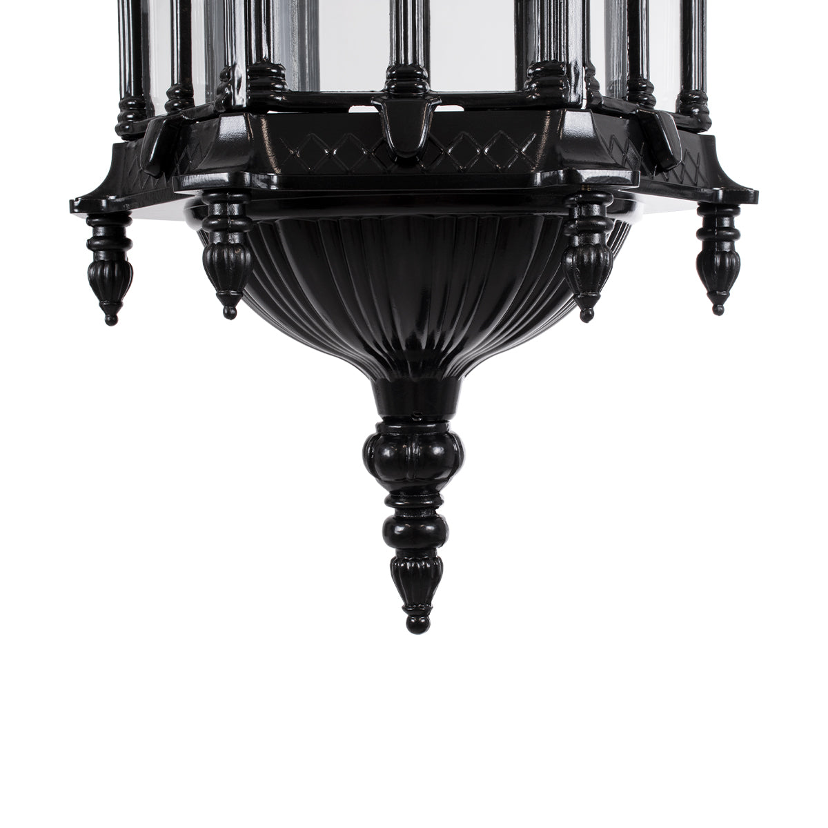 GloboStar® DARCY 00672 Vintage Κρεμαστό Φωτιστικό Οροφής Μονόφωτο 1 x E27 Μαύρο Μεταλλικό Φανάρι Πλέγμα Φ35 x Υ61cm - ledmania.gr
