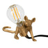 GloboStar® MOUSE 00677 Vintage Επιτραπέζιο Φωτιστικό Πορτατίφ Λαμπατέρ Μονόφωτο με Ντουί 1 x E12 AC 230V Χρυσό Πλαστικό Μ13 x Π4 x Υ7cm - ledmania.gr