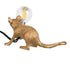 GloboStar® MOUSE 00677 Vintage Επιτραπέζιο Φωτιστικό Πορτατίφ Λαμπατέρ Μονόφωτο με Ντουί 1 x E12 AC 230V Χρυσό Πλαστικό Μ13 x Π4 x Υ7cm - ledmania.gr