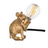 GloboStar® MOUSE 00677 Vintage Επιτραπέζιο Φωτιστικό Πορτατίφ Λαμπατέρ Μονόφωτο με Ντουί 1 x E12 AC 230V Χρυσό Πλαστικό Μ13 x Π4 x Υ7cm - ledmania.gr