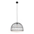 GloboStar® NEVIS 00681 Μοντέρνο Κρεμαστό Φωτιστικό Οροφής Μονόφωτο 1 x E27 Μαύρο Μεταλλικό Καμπάνα Πλέγμα Φ49 x Υ34.5cm - ledmania.gr