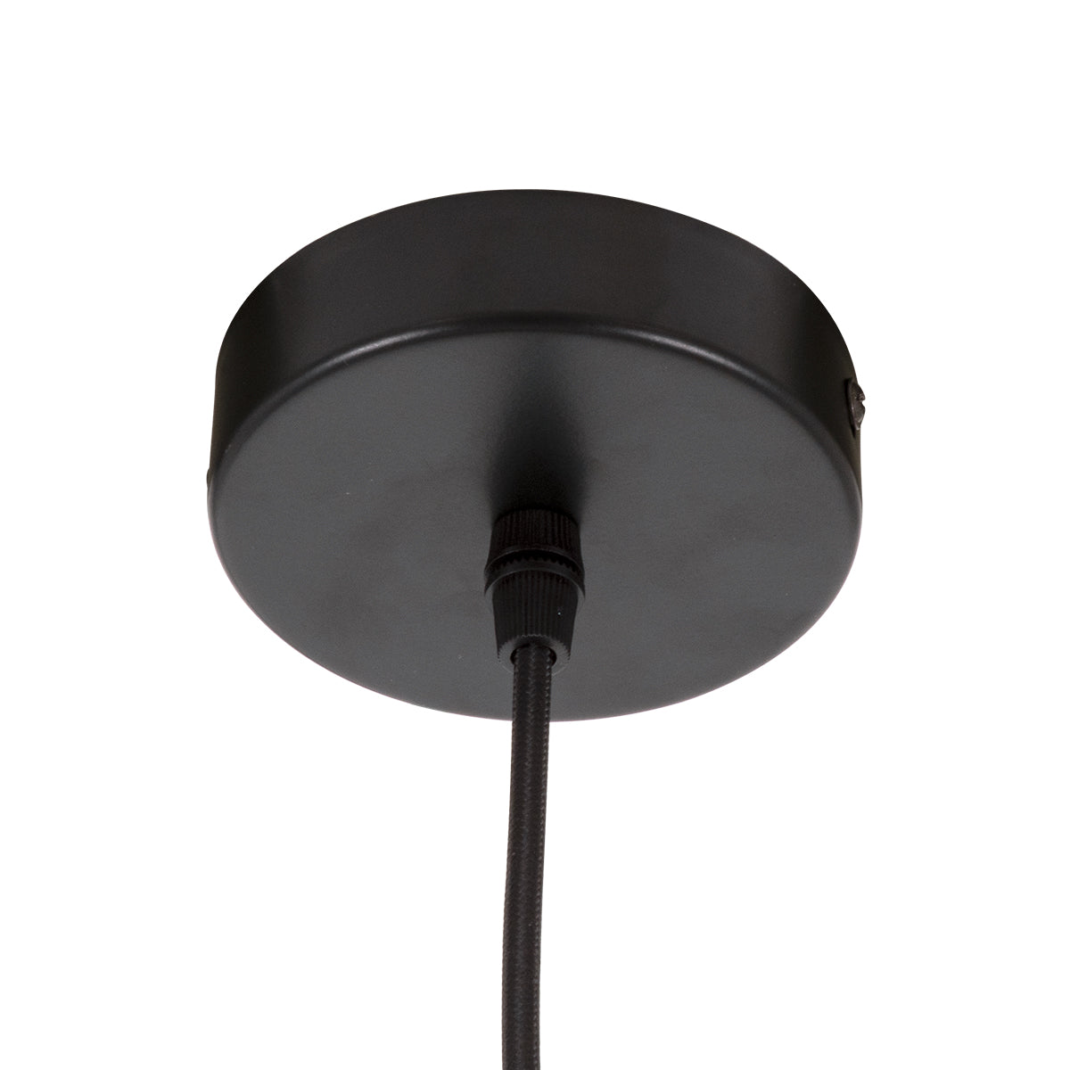 GloboStar® NEVIS 00681 Μοντέρνο Κρεμαστό Φωτιστικό Οροφής Μονόφωτο 1 x E27 Μαύρο Μεταλλικό Καμπάνα Πλέγμα Φ49 x Υ34.5cm - ledmania.gr