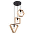 GloboStar® ELISE 00683 Μοντέρνο Κρεμαστό Φωτιστικό Οροφής Τρίφωτο Μπεζ Μεταλλικό Ξύλινο Δρυς Ράγα Φ55 x Υ130cm - ledmania.gr