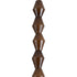 GloboStar® BEADS 00695 Vintage Κρεμαστό Φωτιστικό Οροφής Μονόφωτο 1 x E27 AC220-240V IP20 - Φ4 x Υ43cm - Καφέ Σκούρο Ξύλινο Ανάρτηση - 5 Χρόνια Εγγύηση - ledmania.gr