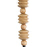 GloboStar® BEADS 00696 Vintage Κρεμαστό Φωτιστικό Οροφής Μονόφωτο 1 x E27 AC220-240V IP20 - Φ5 x Υ33cm - Μπεζ Ξύλινο Ανάρτηση - 5 Χρόνια Εγγύηση - ledmania.gr