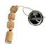 GloboStar® BEADS 00696 Vintage Κρεμαστό Φωτιστικό Οροφής Μονόφωτο 1 x E27 AC220-240V IP20 - Φ5 x Υ33cm - Μπεζ Ξύλινο Ανάρτηση - 5 Χρόνια Εγγύηση - ledmania.gr