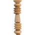 GloboStar® BEADS 00697 Vintage Κρεμαστό Φωτιστικό Οροφής Μονόφωτο 1 x E27 AC220-240V IP20 - Φ5 x Υ33cm - Μπεζ Ξύλινο Ανάρτηση - 5 Χρόνια Εγγύηση - ledmania.gr