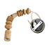GloboStar® BEADS 00697 Vintage Κρεμαστό Φωτιστικό Οροφής Μονόφωτο 1 x E27 AC220-240V IP20 - Φ5 x Υ33cm - Μπεζ Ξύλινο Ανάρτηση - 5 Χρόνια Εγγύηση - ledmania.gr