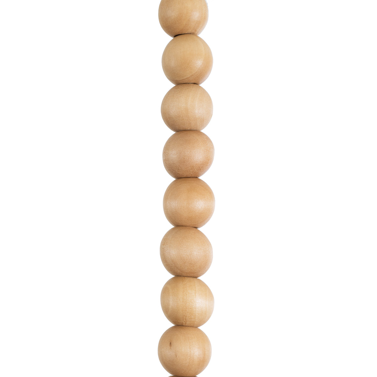 GloboStar® BEADS 00698 Vintage Κρεμαστό Φωτιστικό Οροφής Μονόφωτο 1 x E27 AC220-240V IP20 - Φ4 x Υ47cm - Μπεζ Ξύλινο Ανάρτηση - 5 Χρόνια Εγγύηση - ledmania.gr