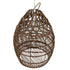 GloboStar® TAHITI 00711 Vintage Κρεμαστό Φωτιστικό Οροφής Μονόφωτο Καφέ Ξύλινο Bamboo Φ38 x Y50cm - ledmania.gr