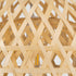 GloboStar® MANGEA 00716 Vintage Κρεμαστό Φωτιστικό Οροφής Μονόφωτο Καφέ Ξύλινο Bamboo Φ50 x Y34cm - ledmania.gr