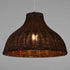 GloboStar® MAYOTTE 00725 Vintage Κρεμαστό Φωτιστικό Οροφής Μονόφωτο Καφέ Ξύλινο Bamboo Φ40 x Y28cm - ledmania.gr