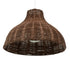 GloboStar® MAYOTTE 00725 Vintage Κρεμαστό Φωτιστικό Οροφής Μονόφωτο Καφέ Ξύλινο Bamboo Φ40 x Y28cm - ledmania.gr