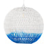 GloboStar® SANTOR 00729 Vintage Κρεμαστό Φωτιστικό Οροφής Μονόφωτο Λευκό - Μπλε Καμπάνα με Σχοινί Φ50 x Υ50cm - ledmania.gr