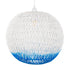 GloboStar® SANTOR 00729 Vintage Κρεμαστό Φωτιστικό Οροφής Μονόφωτο Λευκό - Μπλε Καμπάνα με Σχοινί Φ50 x Υ50cm - ledmania.gr