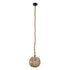 GloboStar® ORLEAN 00730 Vintage Κρεμαστό Φωτιστικό Οροφής Μονόφωτο Πλέγμα με Μπεζ Σχοινί Φ20 x Υ20cm - ledmania.gr